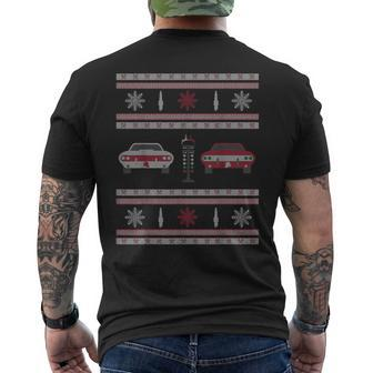 Muscle Cars Drag Racing Ugly Christmas Sweater Men's T-shirt Back Print - Monsterry DE