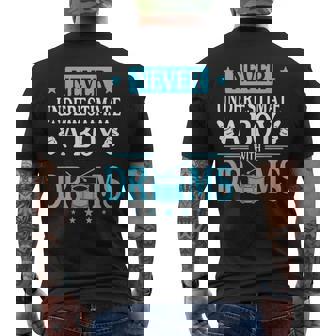 Music Drummer Never Underestimate A Boy With Drums Mens Back Print T-shirt | Mazezy