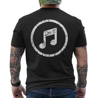 Musical Note Instrumental Music Instrument Musician Men's T-shirt Back Print | Mazezy