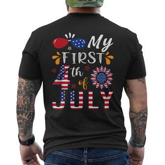 My 1St 4Th Of July 2023 New Born Baby Patriotic Kids Toddler  Mens Back Print T-shirt