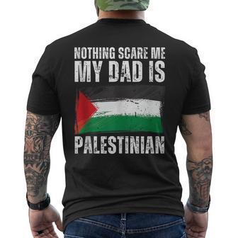 My Dad Is Palestinian Palestine Pride Flag Heritage Roots Mens Back Print T-shirt - Seseable