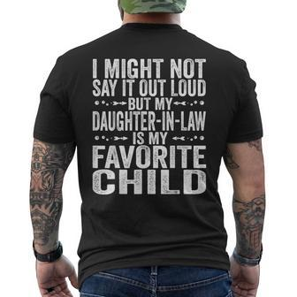 My Daughter In Law Is My Favorite Child Fathers Day Dad Men's Crewneck Short Sleeve Back Print T-shirt
