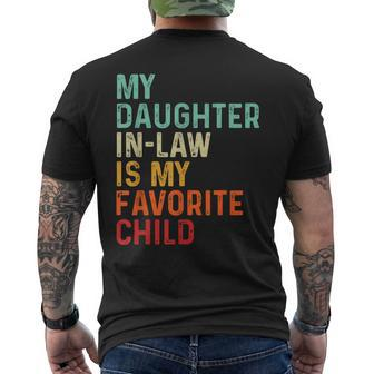 My Daughter In Law Is My Favorite Child Fathers Day In Law Men's Crewneck Short Sleeve Back Print T-shirt