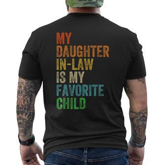 My Daughterinlaw Is My Favorite Child Funny Fathers Day Mens Back Print T-shirt - Seseable
