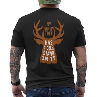 My Family Tree Has A Deer Stand In It Outdoor Hunting IT Funny Gifts Mens Back Print T-shirt | Mazezy CA