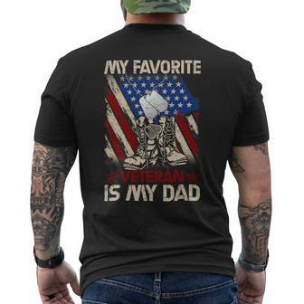 My Favorite Veteran Is My Dad Father Veterans Day 1 Mens Back Print T-shirt - Monsterry UK