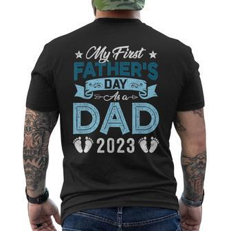 My First Fathers Day As A Dad 2022 Fathers Day For Dad Mens Back Print T-shirt - Thegiftio UK