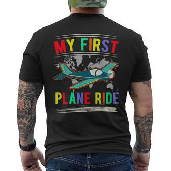 My First Plane Ride Mens Back Print T-shirt - Monsterry