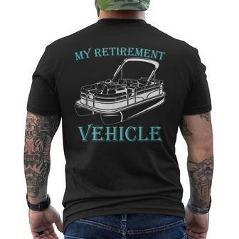 My Retirement Vehicle Pontoon Mens Back Print T-shirt - Seseable