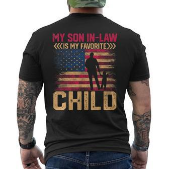 My Son In Law Is My Favorite Child Us Flag Father In Law Mens Back Print T-shirt - Seseable