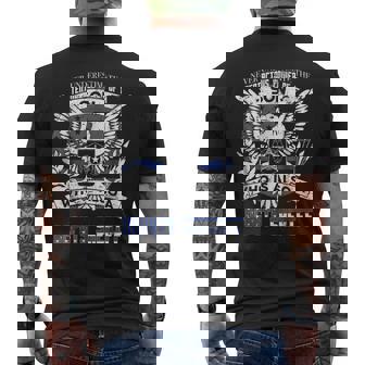 My Son The Deputy Sheriff Never Underestimate Police Family Mens Back Print T-shirt - Seseable