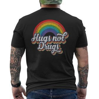 Narcotics Anonymous Hugs Not Drugs Aa Na Sobriety Mens Back Print T-shirt | Mazezy