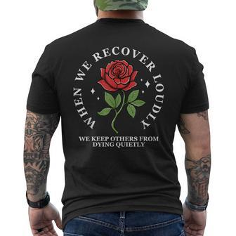 Narcotics Anonymous Recover Loudly Na Aa Sobriety Men's T-shirt Back Print - Thegiftio UK