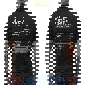 Nash Nutrition Birthday Personalized Name Idea Men's T-shirt Back Print | Mazezy