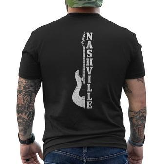 Nashville Guitar Tennessee Vintage Country Music City Men's T-shirt Back Print | Mazezy