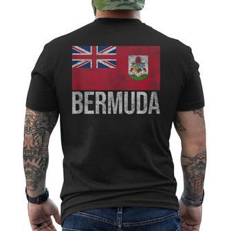National Flag Of Bermuda Coat Of Arms Hamilton Mens Back Print T-shirt | Mazezy