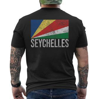 National Flag Of Seychelles Victoria Seychellois Pride Mens Back Print T-shirt | Mazezy