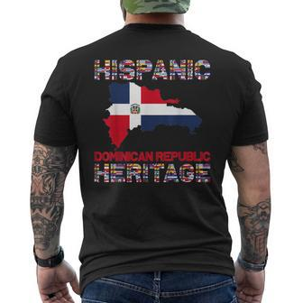 National Hispanic Heritage Month Dominican Republic Flag Men's T-shirt Back Print - Seseable