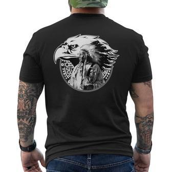 Native American Chief Eagle Native American Lovers Men's T-shirt Back Print | Mazezy