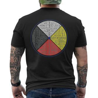 Native American Indian Words Of The Medicine Wheel Spiritual Mens Back Print T-shirt | Mazezy DE