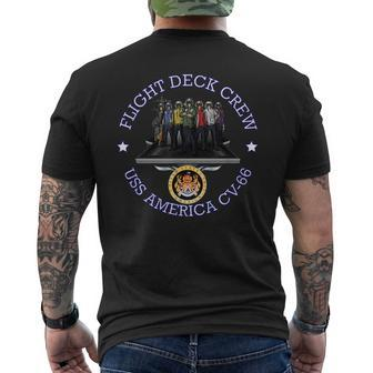 Navy Uss America Cvn66 Flight Deck Crew Mens Back Print T-shirt - Thegiftio UK