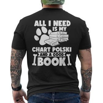 All I Need Is My Chart Polski And A Good Book Men's T-shirt Back Print | Mazezy