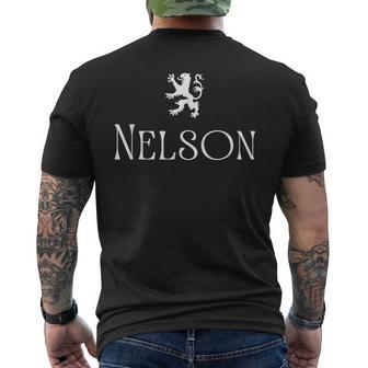 Nelson Clan Scottish Family Name Scotland Heraldry Mens Back Print T-shirt | Mazezy
