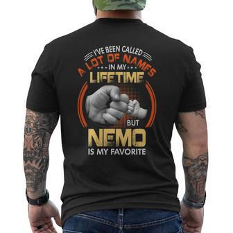 Nemo Grandpa Gift A Lot Of Name But Nemo Is My Favorite Mens Back Print T-shirt - Seseable