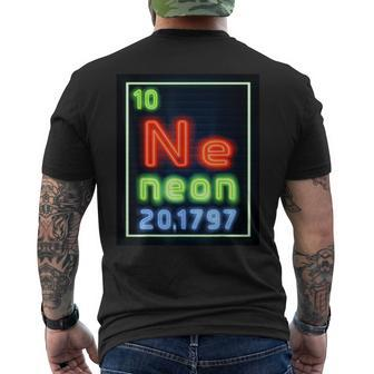 Neon Element Of The Chemistry Periodic Table Science Nerds Men's T-shirt Back Print - Seseable