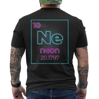 Neon Element Of The Chemistry Periodic Table For Scientists Men's T-shirt Back Print - Seseable