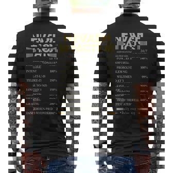 Nevaeh Name Gift Nevaeh Facts Mens Back Print T-shirt - Seseable