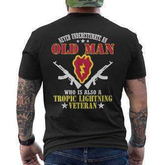 Never Underestimate A 25Th Infantry Division Veteran Veteran Funny Gifts Mens Back Print T-shirt | Mazezy