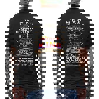 Never Underestimate A Black King Who Was Born In September Gift For Mens Mens Back Print T-shirt | Mazezy