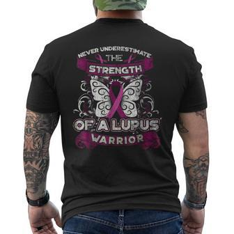 Never Underestimate A Lupus Warrior Mens Back Print T-shirt - Seseable
