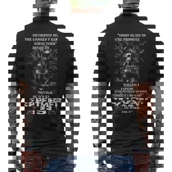 Never Underestimate A Man Born In September 1991 Mens Back Print T-shirt | Mazezy