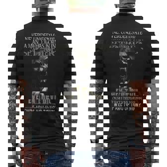Never Underestimate A Man Who Was Born In September Mens Back Print T-shirt | Mazezy