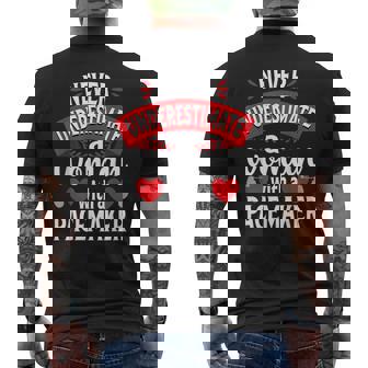 Never Underestimate A Woman Pacemaker Heart Surgery Cardiac Mens Back Print T-shirt | Mazezy
