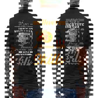 Never Underestimate A Woman With Cooking Skills I Cooking Mens Back Print T-shirt | Mazezy