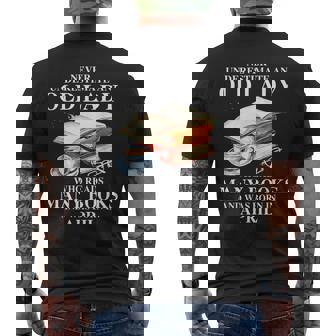 Never Underestimate An Old April Lady Who Reads Many Books Mens Back Print T-shirt | Seseable CA