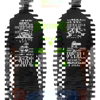 Never Underestimate An Old Man Pickleball Old Man Funny Gifts Mens Back Print T-shirt | Mazezy