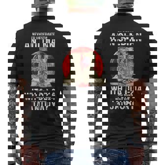 Never Underestimate An Old Man With A Dd214 January Old Man Funny Gifts Mens Back Print T-shirt | Mazezy