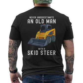 Never Underestimate An Old Man With A Skid Sr Funny Humor Mens Back Print T-shirt - Seseable