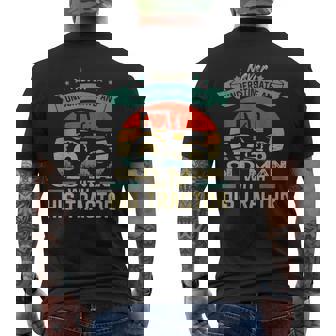 Never Underestimate An Old Man With His Tractor Farmer Mens Back Print T-shirt | Seseable UK