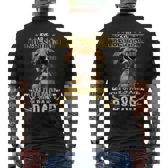 Never Underestimate An Old Man With Picture A Boxer Dog Mens Back Print T-shirt - Seseable