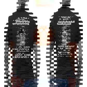 Never Underestimate An Old Woman With A Basset Hound Funny Old Woman Funny Gifts Mens Back Print T-shirt | Mazezy