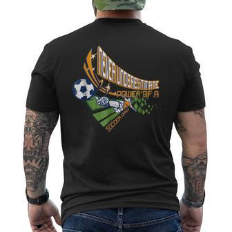 Never Underestimate Power Of A Soccer Dad For Men Mens Back Print T-shirt - Seseable