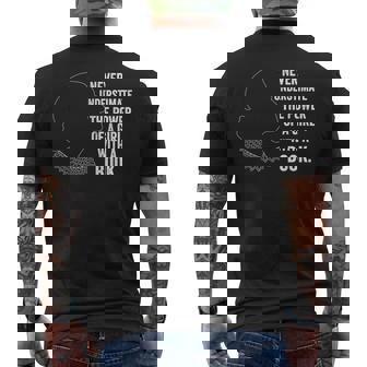 Never Underestimate Power Of Girl With Book Rbg Ruth Gift Mens Back Print T-shirt | Mazezy