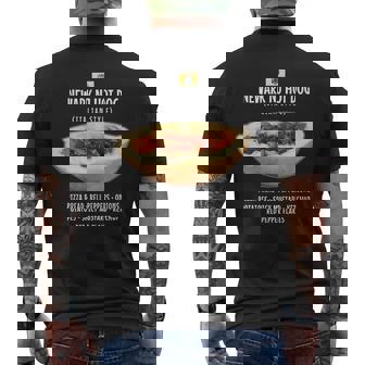 New Jersey Italian Style Pizza Bread Hot Dog Sausage Fried Mens Back Print T-shirt | Mazezy