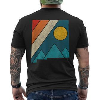 New Mexico Vintage State Map Mountains Hiking Pride Men's T-shirt Back Print | Mazezy CA