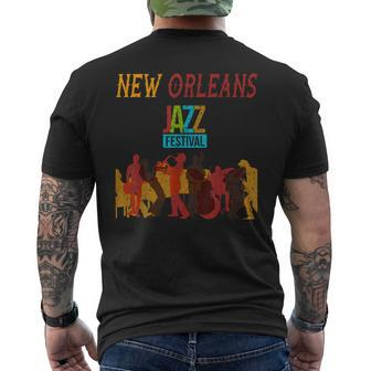 New Orleans Festival Of Jazz Music Louisiana Jazz Men's T-shirt Back Print | Mazezy CA